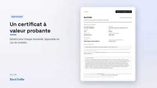 BackToMe : rétractation UE screenshot