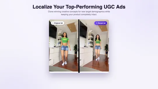 AdCloner: AI UGC Model Swap screenshot