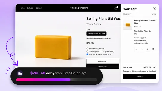 ShipGoal: Free Shipping Bar screenshot
