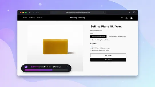 ShipGoal: Free Shipping Bar screenshot