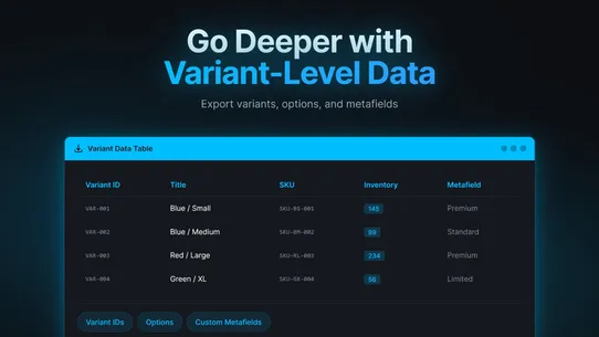 Product Data Exporter Pro screenshot
