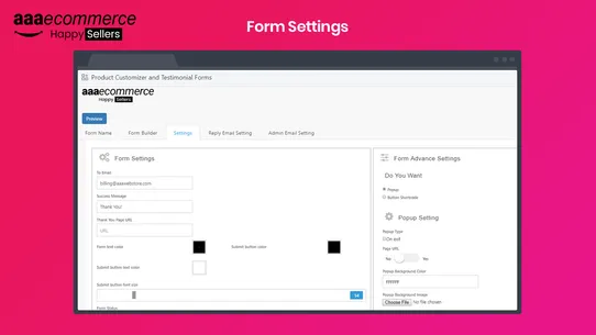 AAA Product Options + Forms screenshot