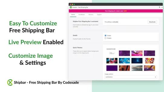 Shipbar ‑ Free Shipping Bar screenshot