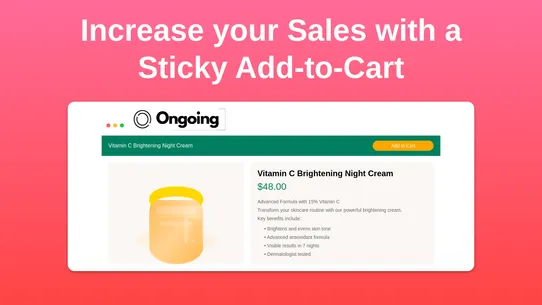 Ongoing Sticky Add To Cart screenshot