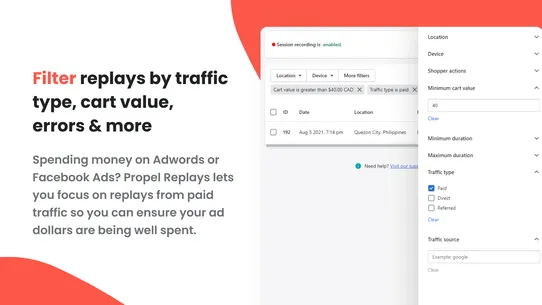Propel Replay &amp; Session Record screenshot