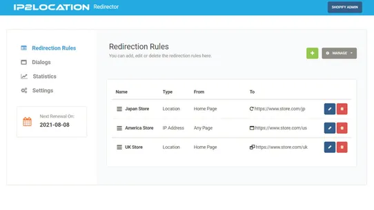 IP2Location Redirector screenshot