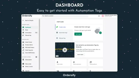 Ordersify: Automation Tags screenshot