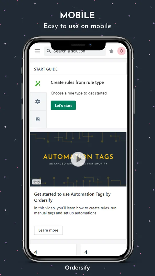 Ordersify: Automation Tags screenshot