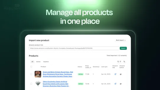 Reputon Amazon Importer screenshot
