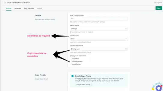 Rates by Distance —Delivereasy screenshot