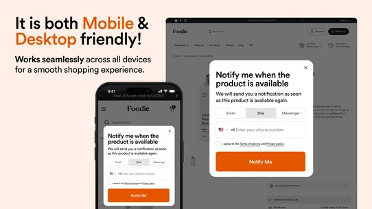 A1: back in stock | sms alerts screenshot
