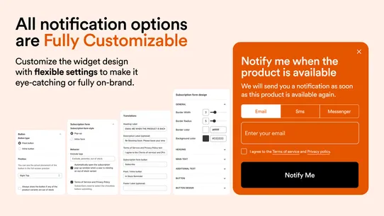 A1: back in stock | sms alerts screenshot