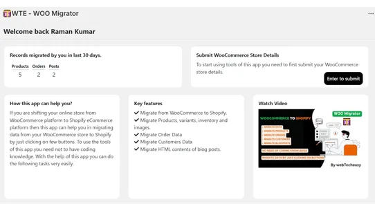WTE ‑ WOO Migrator screenshot