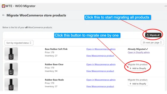WTE ‑ WOO Migrator screenshot