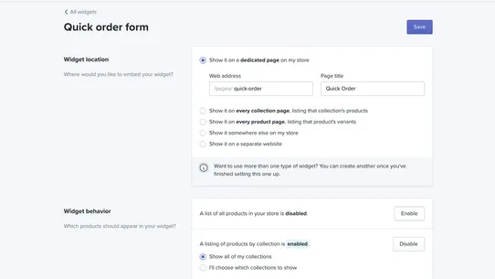 InstaBuy Quick Order Forms screenshot