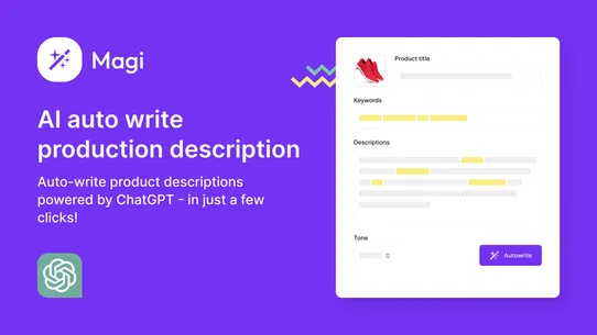 Magi ‑ AI write description screenshot
