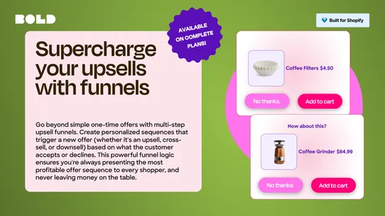 BOLD AI Upsell &amp; Cross‑Sell screenshot