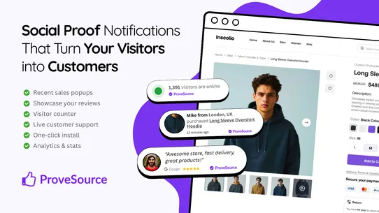 ProveSource: Sales Pop Ups screenshot