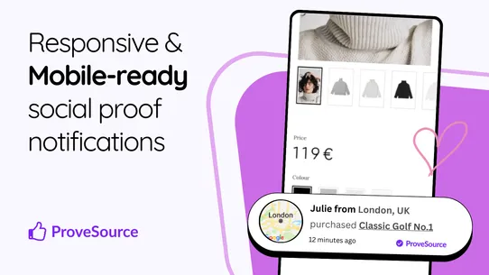 ProveSource: Sales Pop Ups screenshot