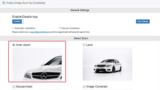 Product Image Zoom Gowebbaby screenshot