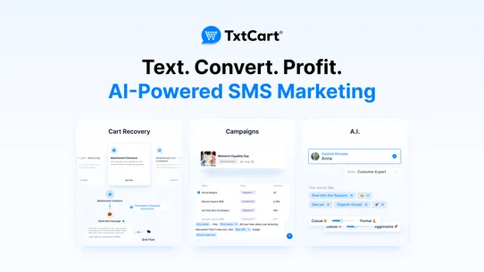 TxtCart: SMS Marketing &amp; AI screenshot