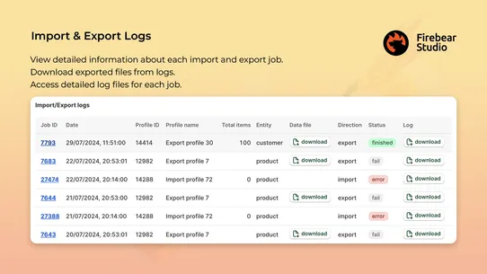 Firebear Import &amp; Export Tool screenshot