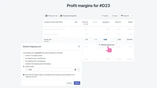 QuoteMate Draft Profit Margins screenshot