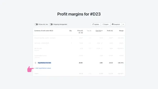 QuoteMate Draft Profit Margins screenshot