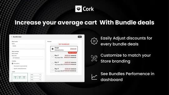 Cork ‑ Product Bundle App screenshot