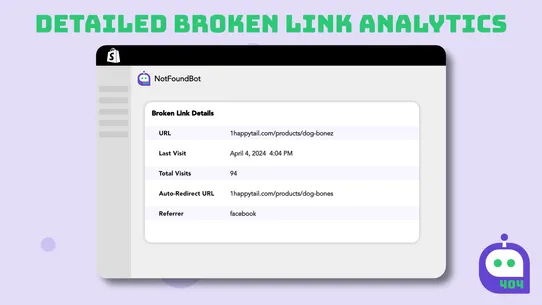 NotFoundBot: Broken Link AI screenshot