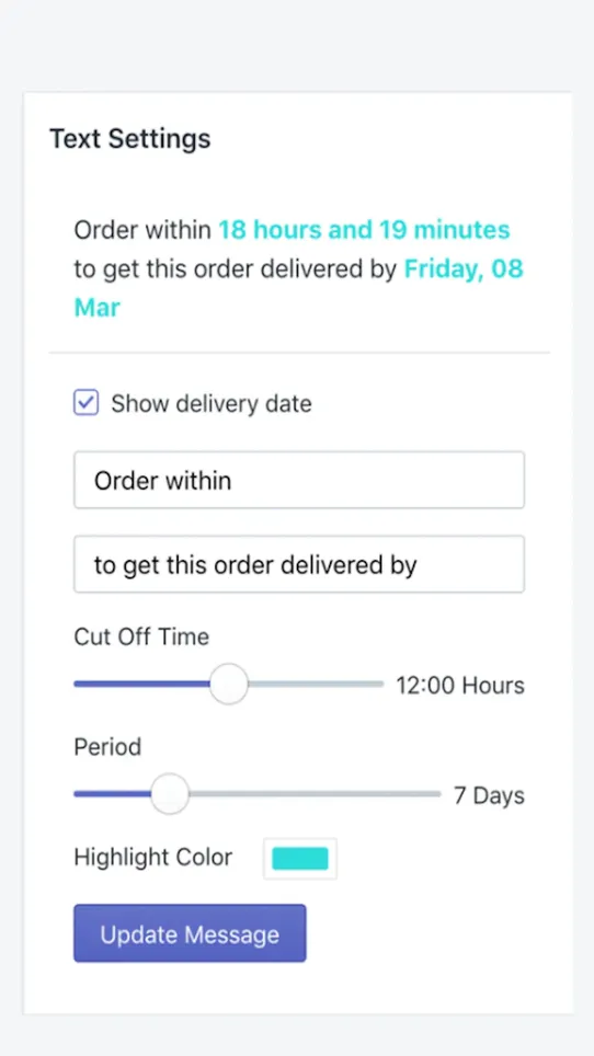 Order Before Delivery Deadline screenshot