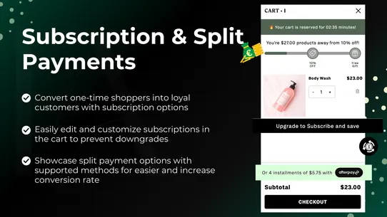 IA ‑ Cart Drawer Cart Upsell screenshot