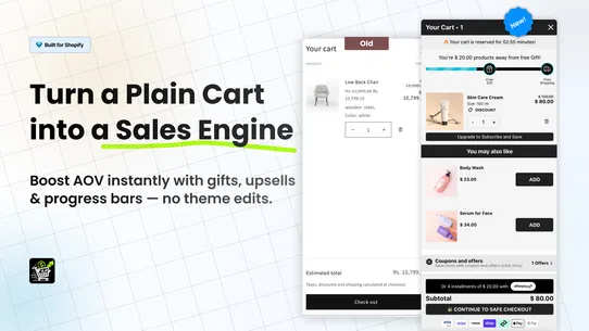 IA Cart Drawer: Gifts &amp; Upsell screenshot