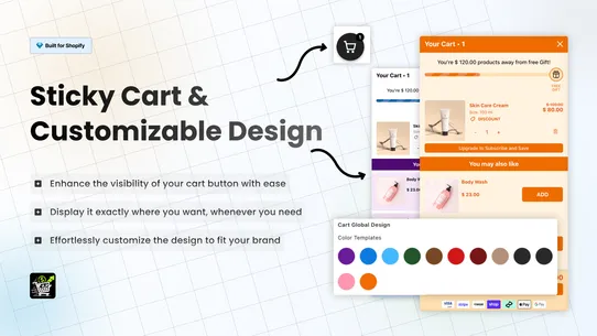 IA Cart Drawer: Gifts &amp; Upsell screenshot