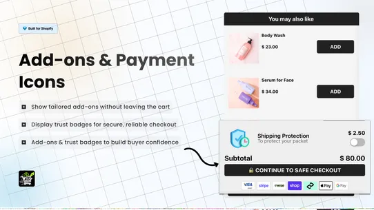 Oxify Slide Cart Drawer Upsell screenshot