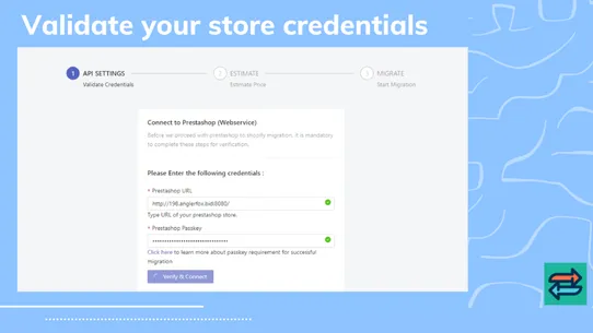 Prestify: Prestashop Migration screenshot