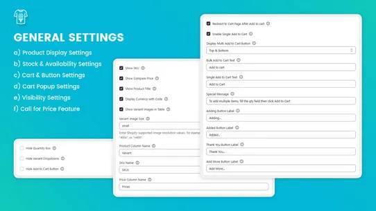 C: Product Variants in Table screenshot