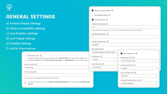 C: Product Variants in Table screenshot