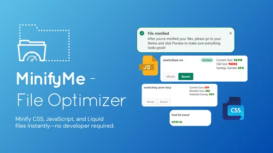 MinifyMe ‑ File Optimizer screenshot
