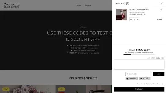 DiscountX: Stack Combine Popup screenshot