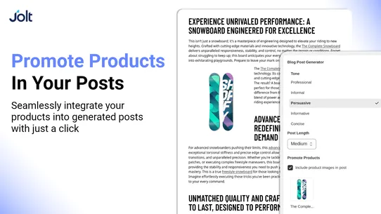 Jolt: AI SEO Blog &amp; Image screenshot