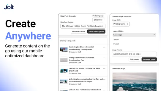 Jolt: AI SEO Blog &amp; Image screenshot