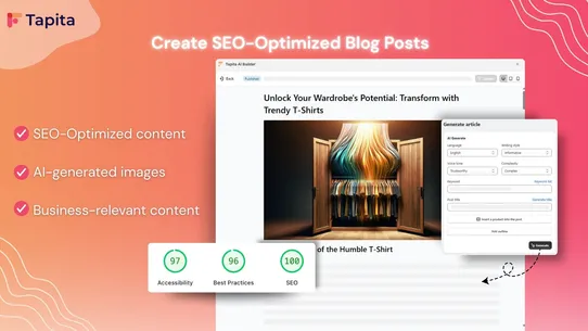 Tapita AI SEO Blog Builder screenshot