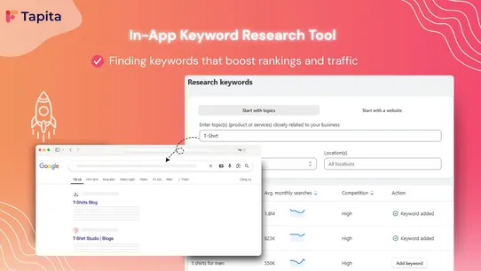 Tapita AI SEO Blog Builder screenshot
