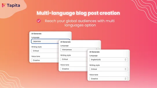 Tapita SEO AI Blog Builder screenshot