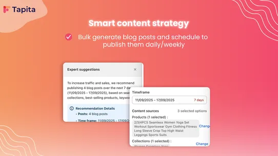 Tapita SEO AI Blog Builder screenshot