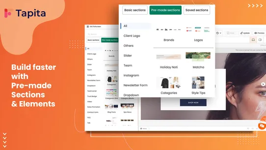 Tapita Landing Page Builder screenshot
