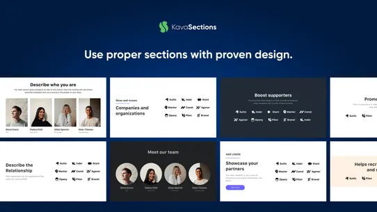 Kava Sections: Theme Sections screenshot