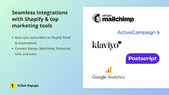 1Click Popups – Email Pop Ups screenshot