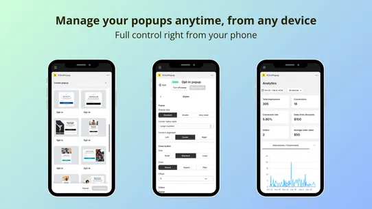 1Click Popups – Email Pop Ups screenshot